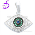 925 sterling silver evil eye pendant facotry jewelry with good zircon stone